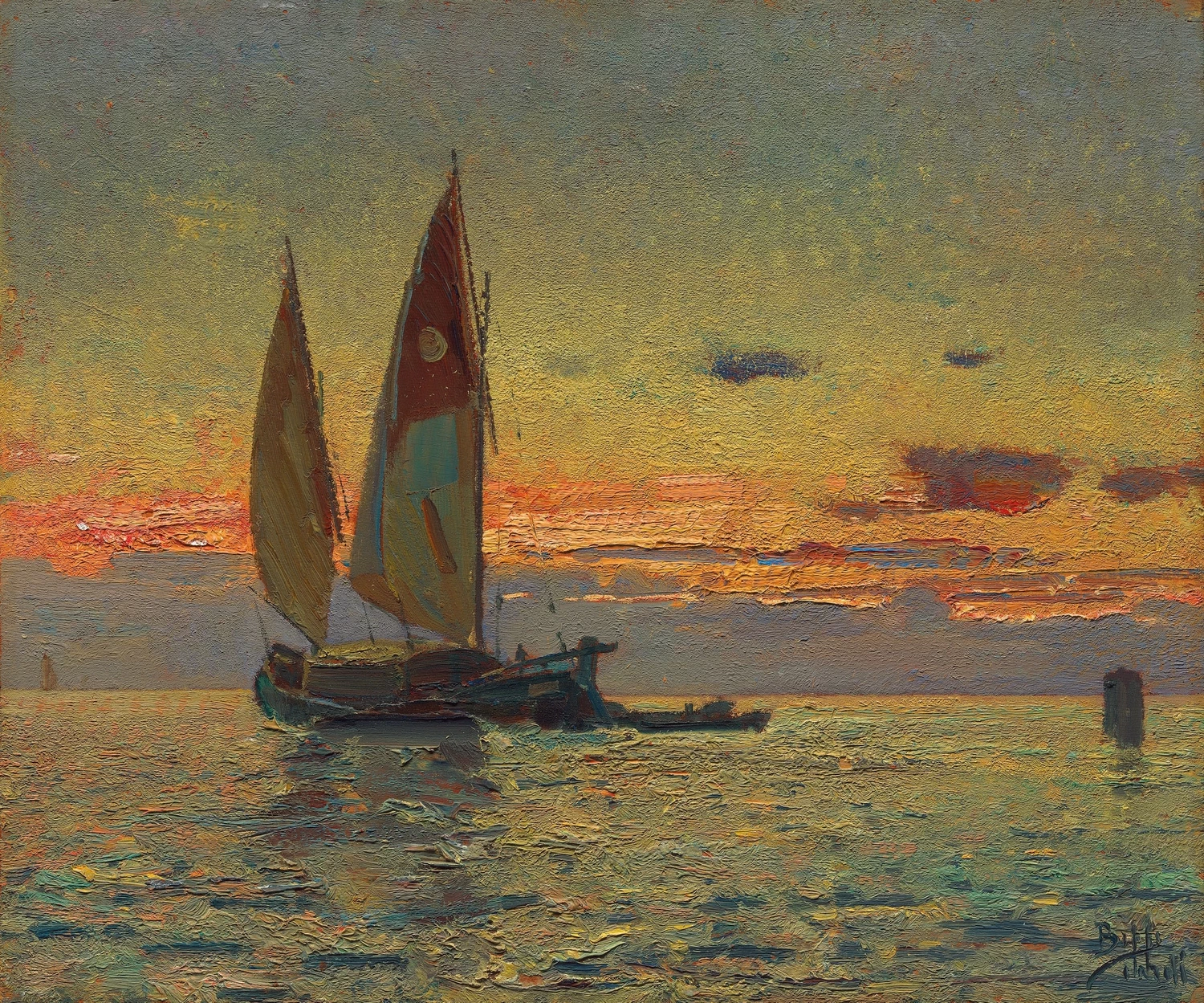 Barca al tramonto